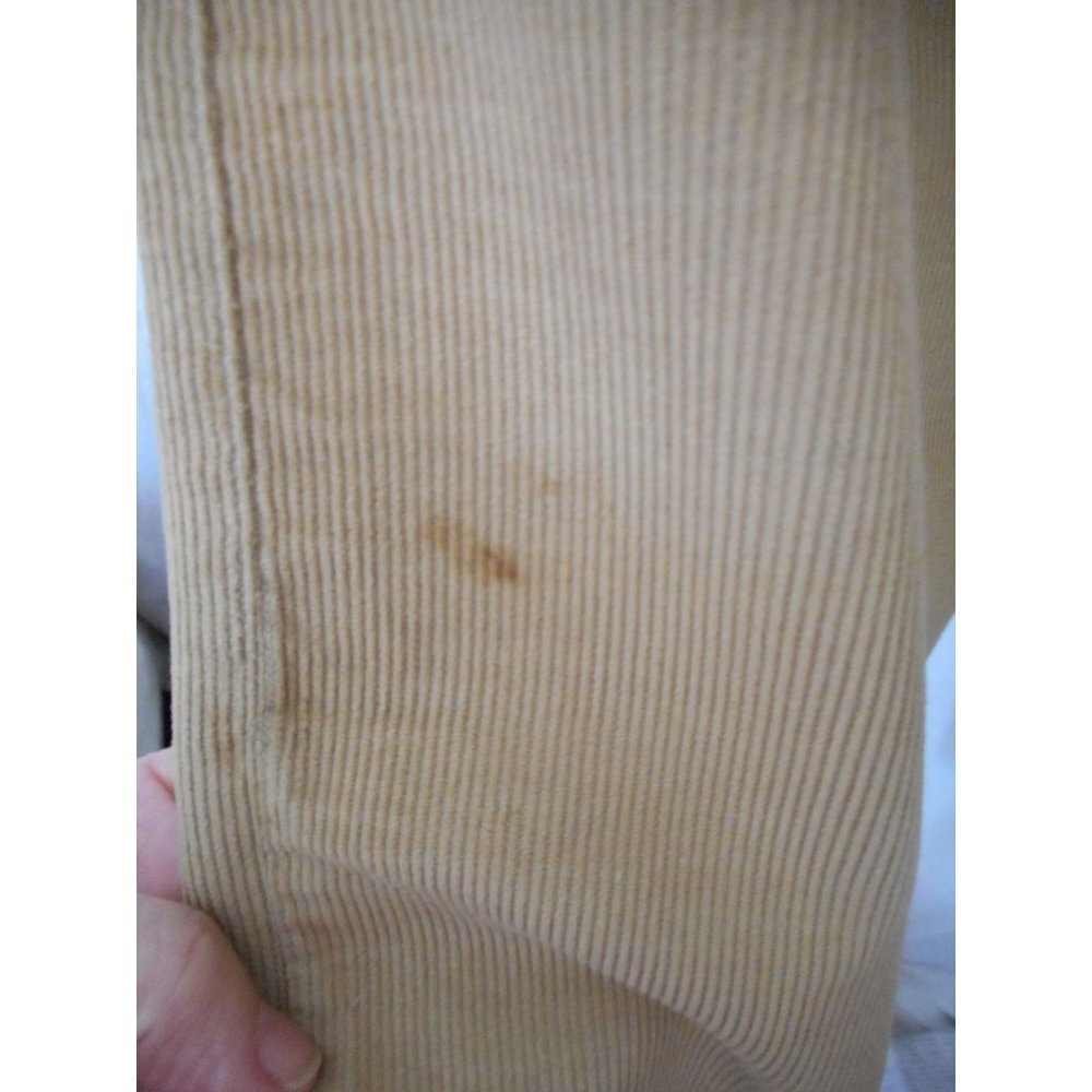Beige/Khaki Tan lightweight thin corduroy flat front Pants Men's W 36 - Picture 7 of 7